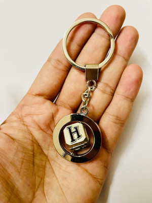 GKM Attractive Revolving Alphabet H premium quality keychain key ring Key Chain