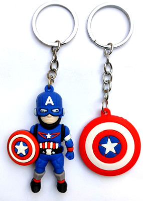 Meeko.com Combo Captain America Rubber Key Chain 01v46 Key Chain