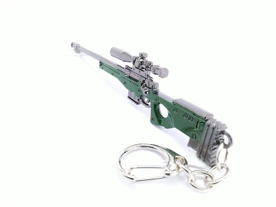 gtrp key Chain-key-PUBG-Real-3D-Metal-Body-Gun-awm-green-key-chaine Key Chain