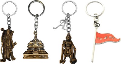 Newview JAI SHREE RAM RAM MANDIR HANUMAN FLAG KEYCHAIN Key Chain