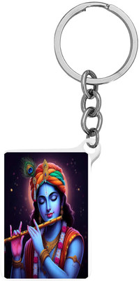 M Men Style Religious Lord Shri Krishna Keyring Keychain Blue SKey2025238 Key Chain