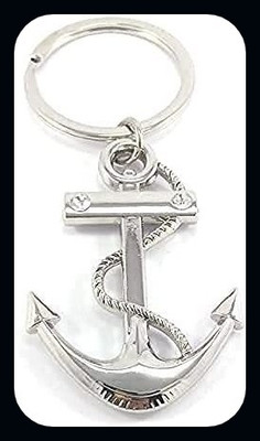BBG BBG_Anchor Anchor Stainless Steel Keychain Metal For Gifting 04-A Key Chain