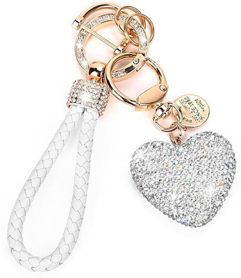 Verilux Glittering Heart Keyring Rhinestone Bag Charm Gift Women Key Chain