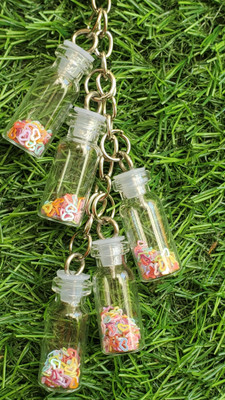 Meeko.com five Level Glitter bottle Key Chain