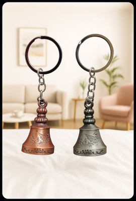 Meeko.com Combo of 2 Bell Tibetan Guardian Bell Ring-KC Key Chain