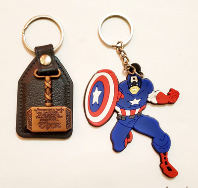 ShopTalk Captain America with lather thor Key Chain