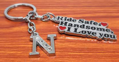 ShopTop Ride Safe Handsome and letter N initial key chain Key Chain