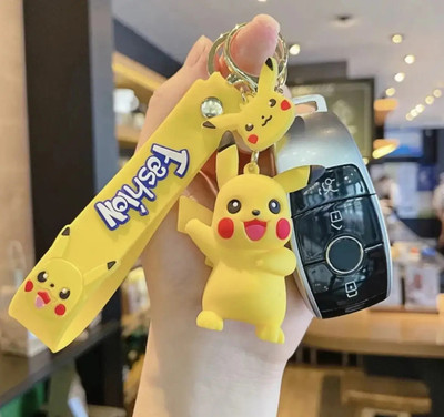 NIXSTAR Anime Cartoon Character Silicone 3D Key Chain with Strap Charm & Metal Hook, Key Chain