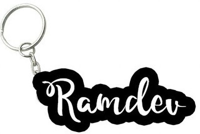 SY Gifts Ramdev Black White Name Keychain Key Chain