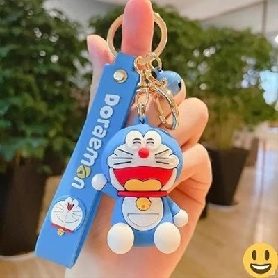 gtrp Doraemon Cartoon Silicone Rubber Keychain & Keyring Key Chain