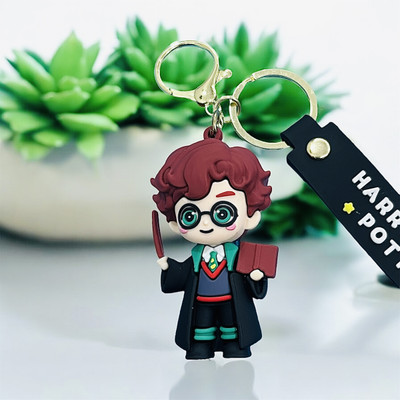 cutieclicks Cute Harry Potter 3D Keychain | Wizard Magic Cartoon Keyring with Strap Key Chain