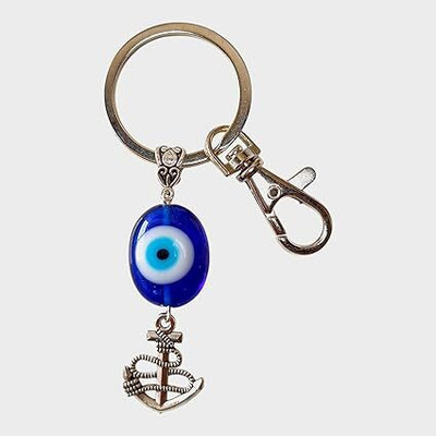 Shilpmart Evil Eye Glass Bead Keychain Key Chain