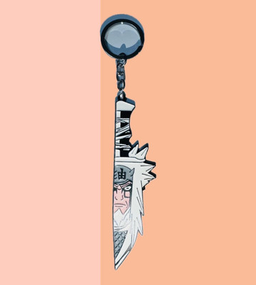 SHRI JI Anime NARUTO JIRAIYA Metal Knife shaped Keychain Key Chain