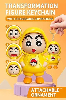 Elecsera Face Changing Keychain with 3 Expressions Key Chain