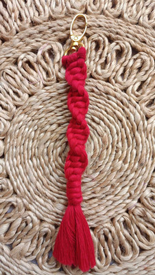 Kalasri Macrame Spiral Key Chain