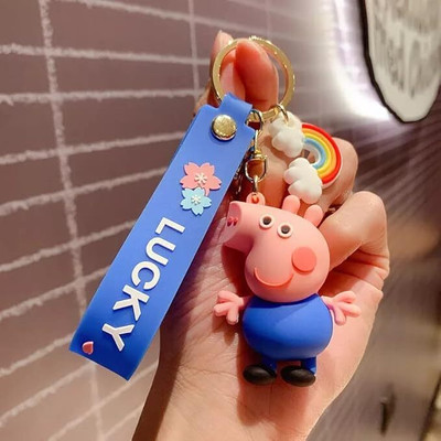 WEZO 3D Cute Pig Keychain (Pack of 1) Peppa Pig Key Chain