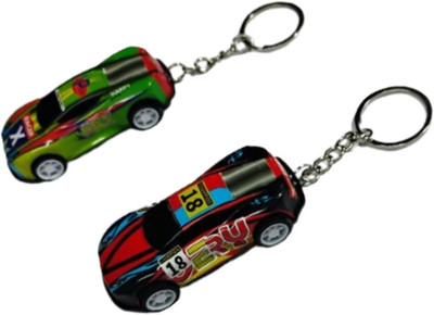 Bs Trendz B’s Trendz Pull Back Colorful Racing Car Keychain Toy for Kids and Adults Key Chain