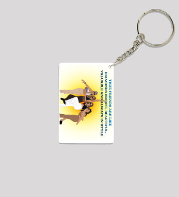 Special Trend Hub True Friends Shine Like Diamonds Design Printed Keychain Pack of 2 Key Chain