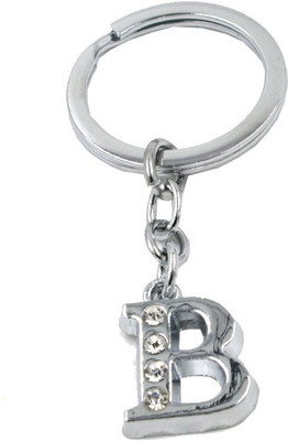 Meeko.com Alphabet B Metal Key Chain For Unisex with attractive Diamond Key Chain