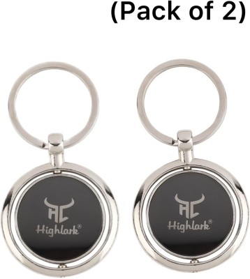 Highlark Exclusive Double Sided Rotatable Keychain For Home, Office, Car & Bike Key Chain