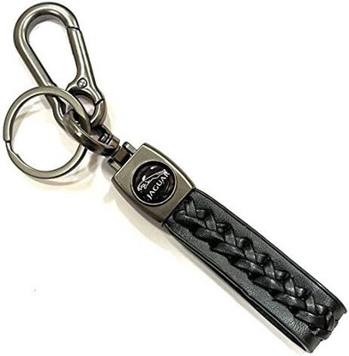 GKCH keychain-black zig zag leather Key Chain