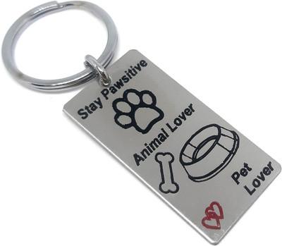 HiyaaV Cute Gift Keychain For Dog Cat Pet Lover Parent Owner Bike Car Men Women Steel Key Chain