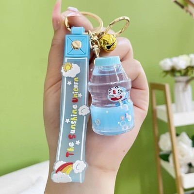 Mr. Auen Quicksand Floating Liquid Cartoon Bottle Keychains For Boys And Girls Key Chain