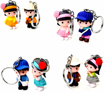 ADOREAL Cute Couple Keychain Decorative Mini Figurines Pack Of 1 Pair For Valentines Day Key Chain