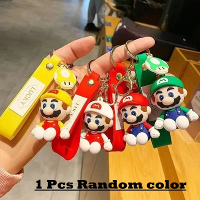 Ignite Cute Mario Cartoon Soft Silicone Keychain Wristband Strap Bag Key Chain