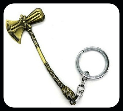 gtrp Top_Thor Strombreaker Axe Keychain Avengers Infinity War Marvel (Gold) Key Chain