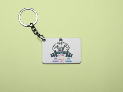 Rushaan Work hard, Dream Big, ) - Printed Acrylic Keychain (Pack Of 2) Key Chain