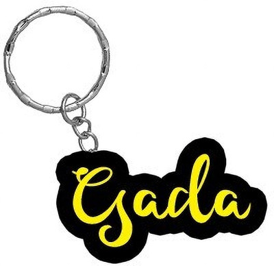 SY Gifts Gada Name Black Yellow Name Keychain Key Chain
