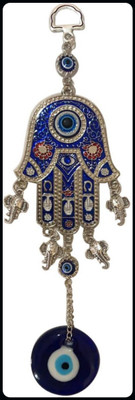 gtrp Keychain-Double Hamsa Hand Evil Eye Keychain Key Chain