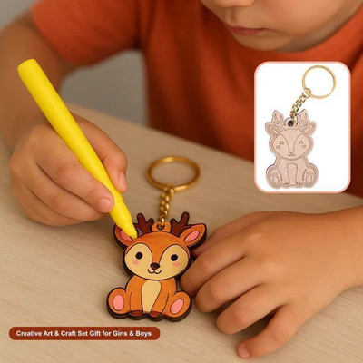 pourezyindiaprivatelimited Animal Cartoon Acrylic Keychain Set Key Chain