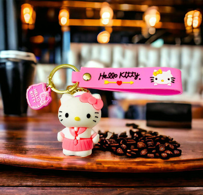 GKM Cute 3D Hello Kitty rubber high quality keychain Key Chain