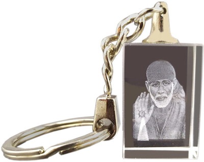 shinde exports Shirdi Sai Glass/Crystal Key Chain