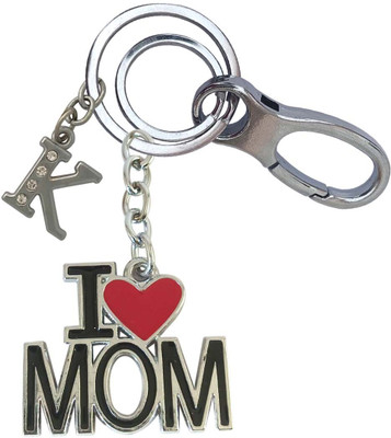 SHOKY LOOKS I Love Mom With K Letter Locking Lock Specially Gifted For Mother's Day Key Chain