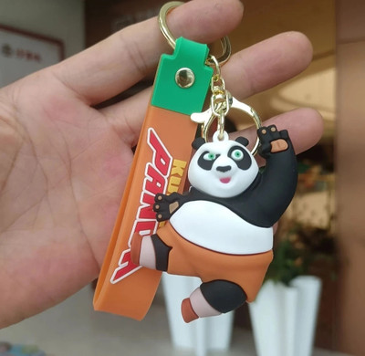 GT Gala Time Kungfu Panda Theme 3D Rubber Keychain Cartoon Keychain Collectible Girls & Boys Key Chain