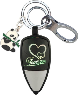 SHOKY LOOKS Multicolor Love u Light With Bamboo panda Locking Lock Key Chain