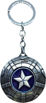 BIPS ENTERPRISES Marvel Captain America Shield rotating Keychain Keyring Keychain for Bike Key Chain