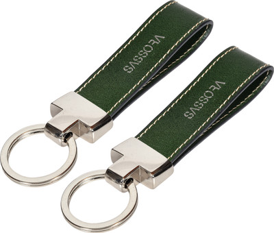 Sassora Genuine Leather Key Ring Gift Set (Pack Of 2) - A701 Key Chain