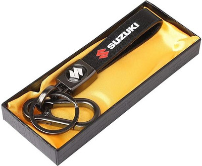 gtrp Suzuki Long Leather Key Chain, Key Ring with Metal & Leather 04 Key Chain