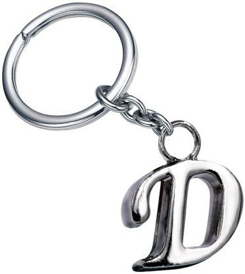gtrp keychain-English Alphabet Letter D (G-37) Silver Key Chain