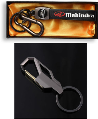 gtrp MAHINDRA Logo Car in premium Metal finish Heavy Duty +Unique metal Car Key Ring Key Chain