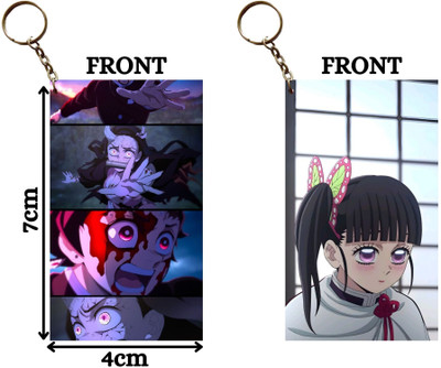 Hariyaali Enterprises LLP Demon Slayer NEZUKO SILEN0T TANJIRO IN TRAUMA Unique Style 2 pcs Combo Key Chain