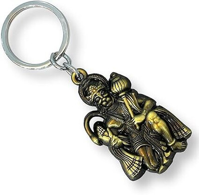 gtrp Premium Hanuman 2 Gold Stainless Steel Keychain Metal For Gifting 03 Key Chain