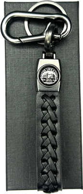 FLAMBE New royalenfield Black Cross Design Belt Keychain Key Chain
