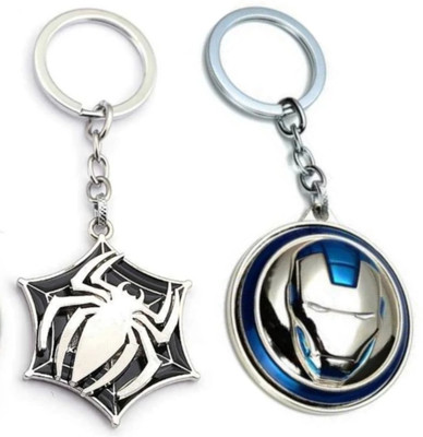 kritika creation Combo of Ironman & Spider Rotating keychain Key Chain