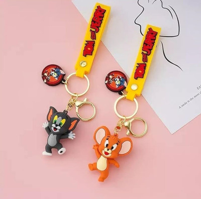 SHRI JI Dancing Tom and Jerry Duo Keychain with Strap Key Chain