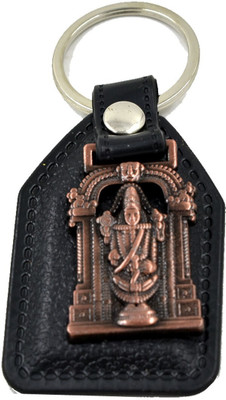 Meeko.com Tirupati Balaji God Antique Copper Leather Key Chain Key Chain